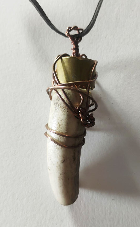 Handcrafted Deer Antler Amulet