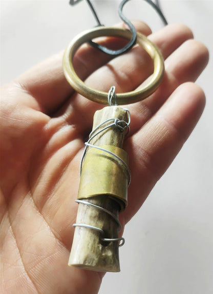 Handcrafted Deer Antler Amulet