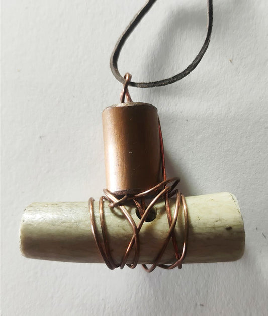 Handcrafted Deer Antler Amulet