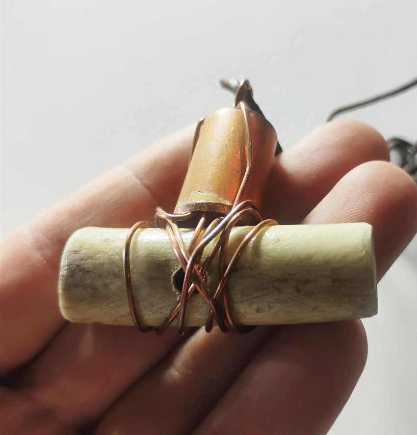 Handcrafted Deer Antler Amulet