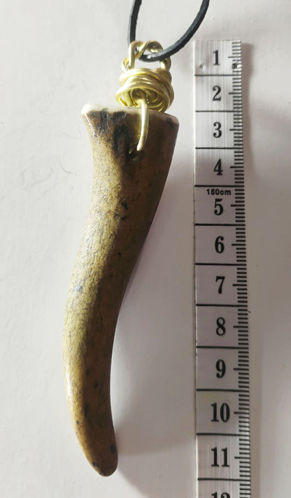 Handcrafted Deer Antler Amulet