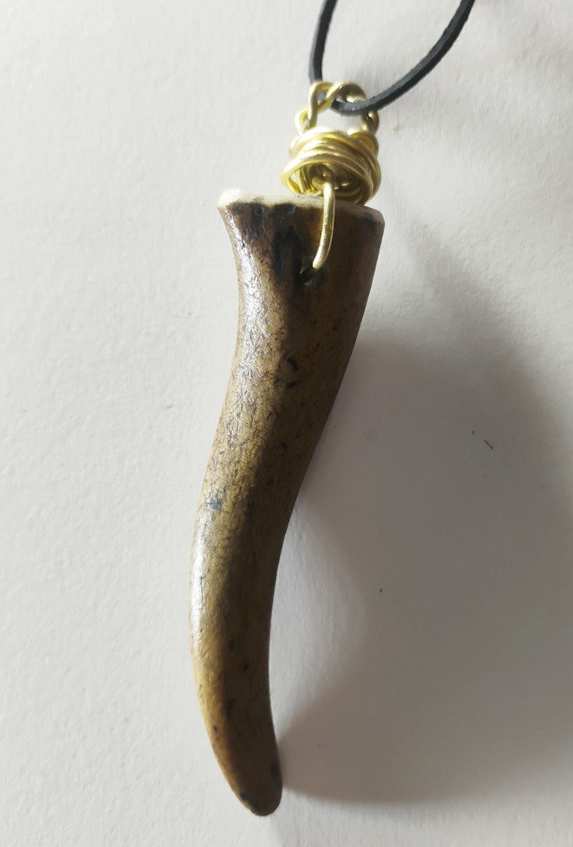 Handcrafted Deer Antler Amulet