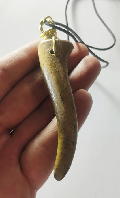 Handcrafted Deer Antler Amulet