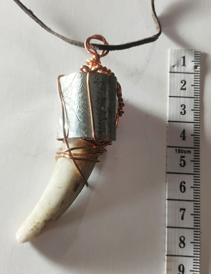 Handcrafted Deer Antler Amulet