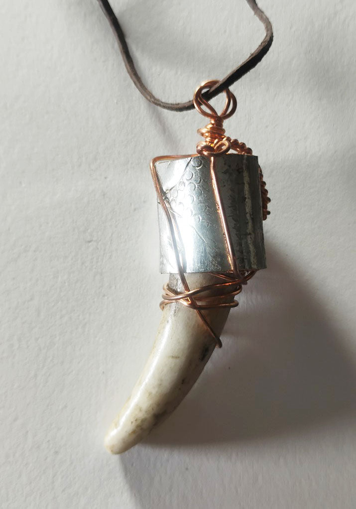 Handcrafted Deer Antler Amulet