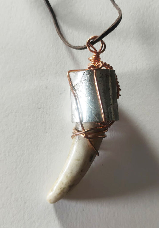 Handcrafted Deer Antler Amulet