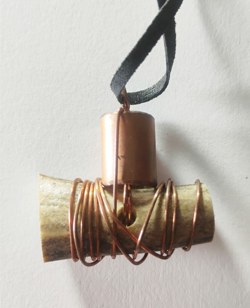 Handcrafted Deer Antler Amulet