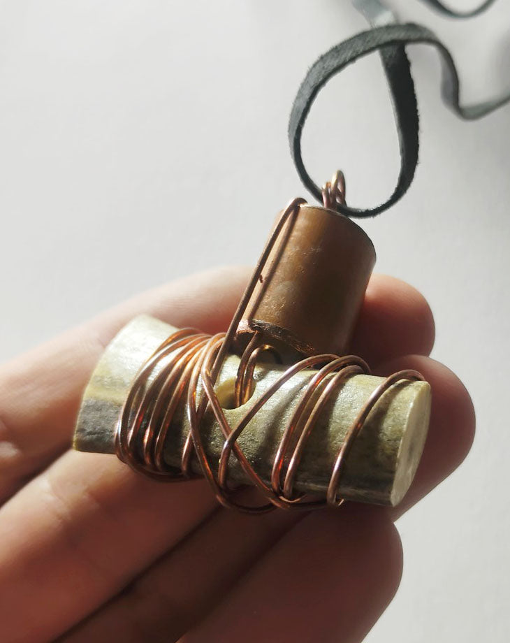 Handcrafted Deer Antler Amulet
