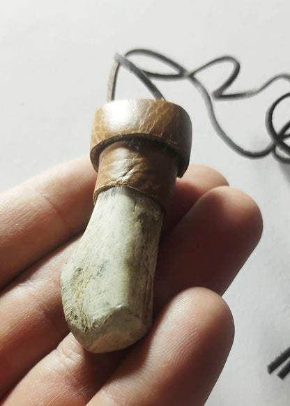 Handcrafted Deer Antler Amulet