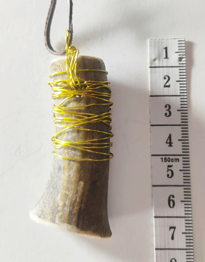 Handcrafted Deer Antler Amulet