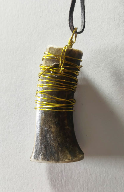 Handcrafted Deer Antler Amulet