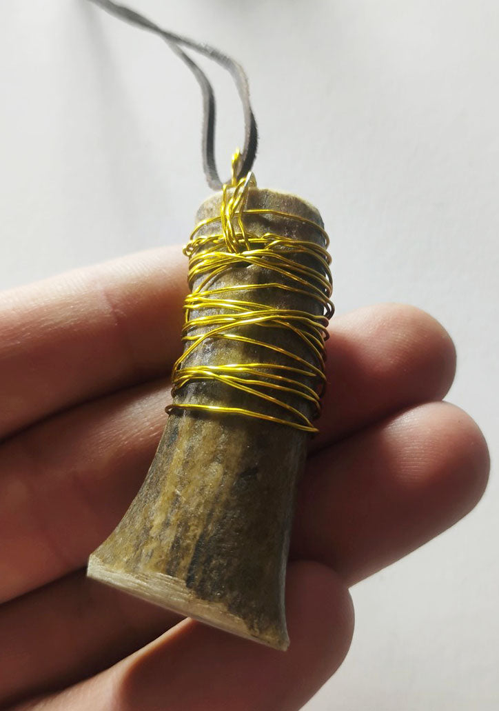 Handcrafted Deer Antler Amulet