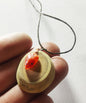 Raw Baltic Amber &amp; Wood Composite Pendant