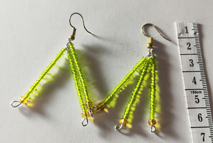 Handcrafted Beaded Fringe Earrings – One-of-a-Kind Woven Dangles