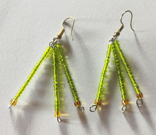Handcrafted Beaded Fringe Earrings – One-of-a-Kind Woven Dangles