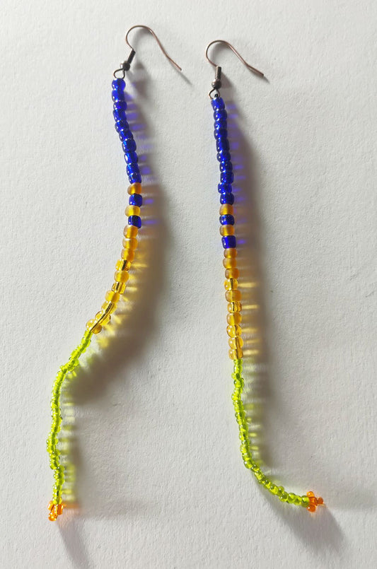 Handcrafted Beaded Fringe Earrings – One-of-a-Kind Woven Dangles
