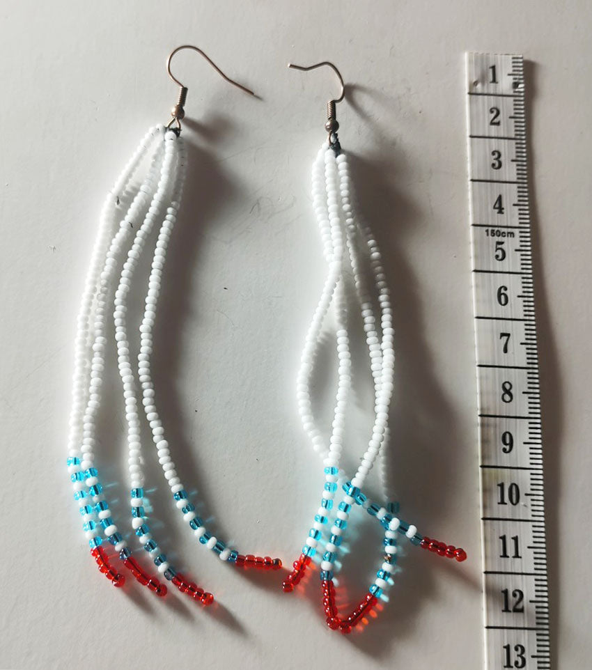Handcrafted Beaded Fringe Earrings – One-of-a-Kind Woven Dangles