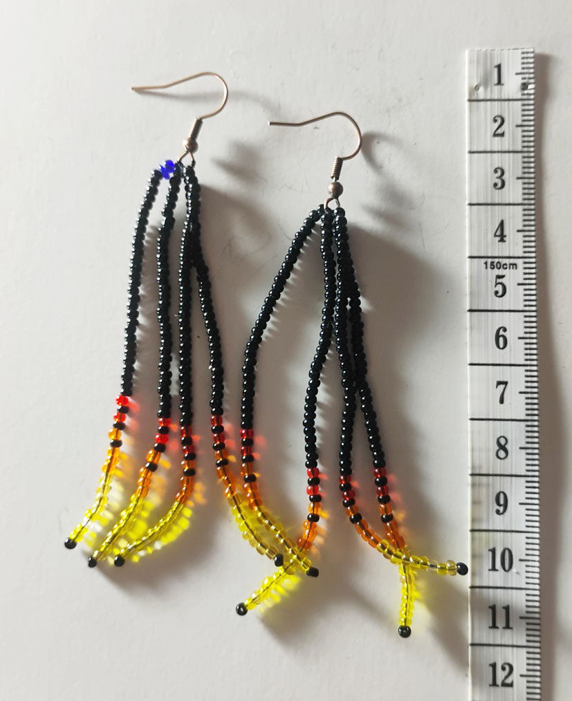 Handcrafted Beaded Fringe Earrings – One-of-a-Kind Woven Dangles