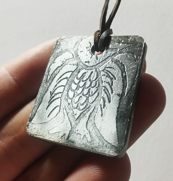 Electro-Etched Metal Amulet